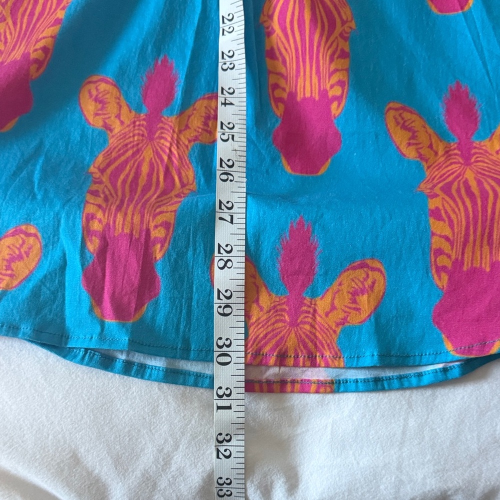 Sheridan French Oversized Vibrant Zebra Print Blouse - Picture 12 of 12